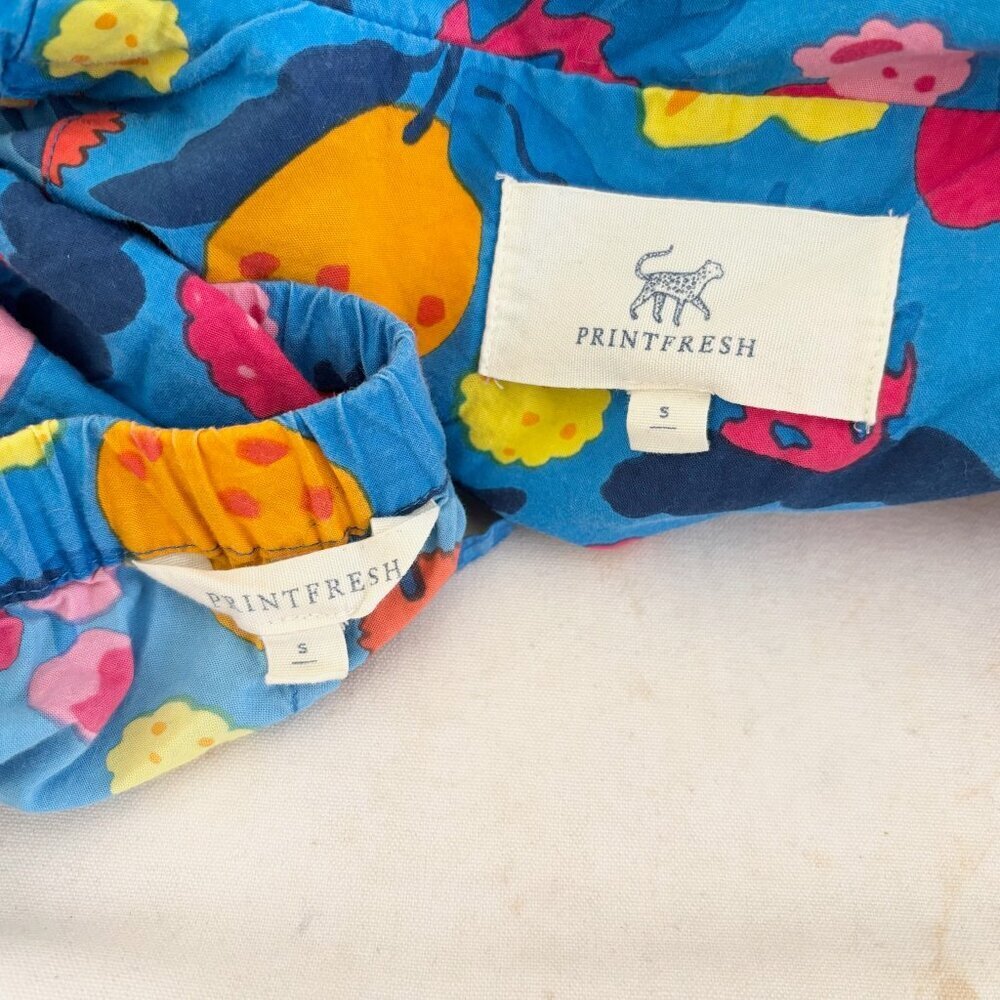 Printfresh Smoothie Time Short Sleeve Pajama Set, Tropical Blue - Picture 3 of 8